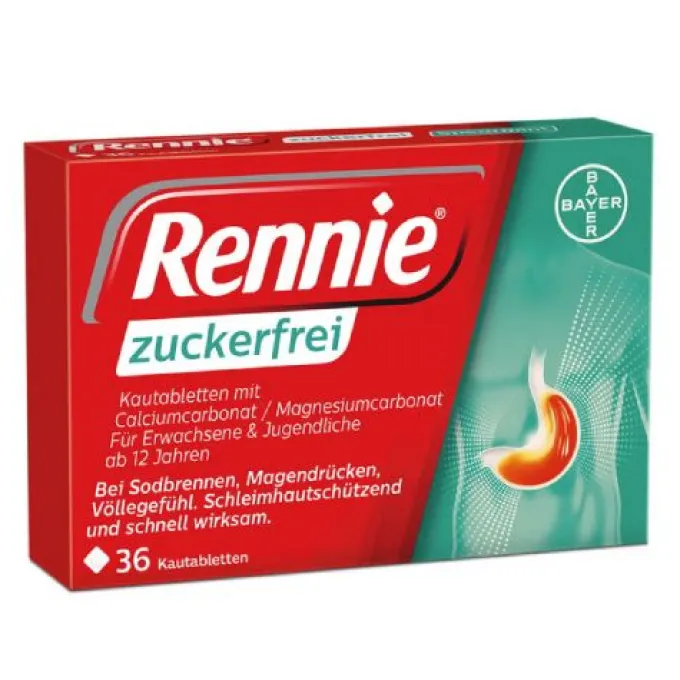 RENNIE zuckerfrei Kautabletten 36 St