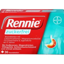 RENNIE zuckerfrei Kautabletten 36 St