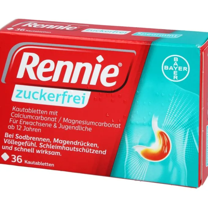 RENNIE zuckerfrei Kautabletten 36 St