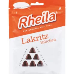 RHEILA Lakritz Hütchen Gummidrops mit Zucker 90 g
