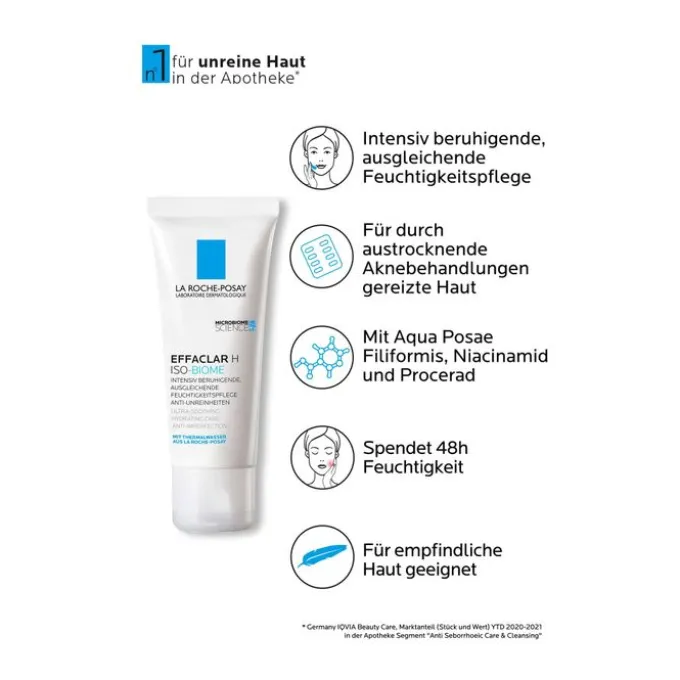 ROCHE-POSAY Effaclar H Iso-Biome Feuchtigkeitspfl. 40 ml