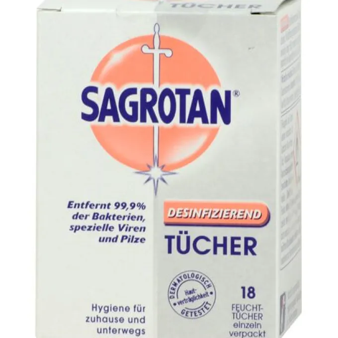 SAGROTAN Desinfektionstücher 18 St