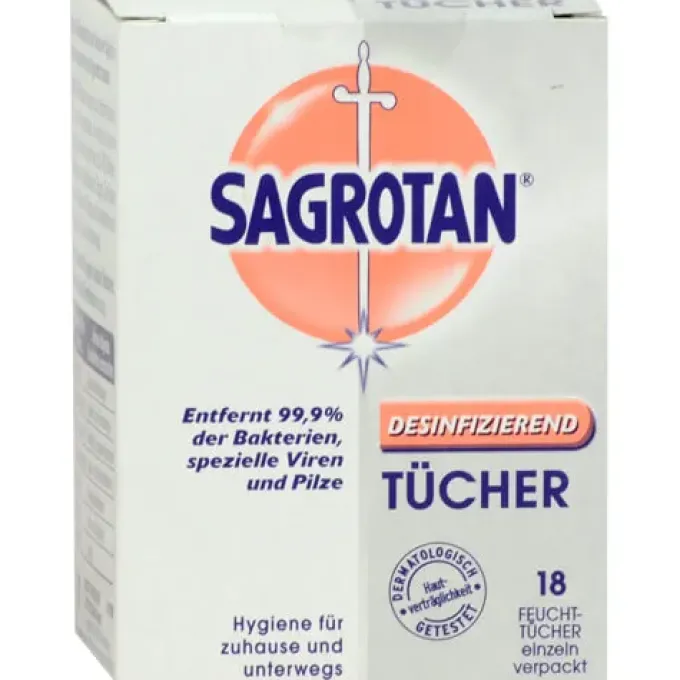 SAGROTAN Desinfektionstücher 18 St