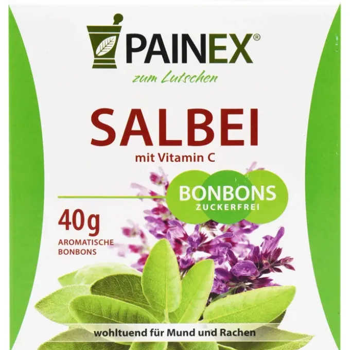 SALBEI BONBONS mit Vitamin C Painex 40 g