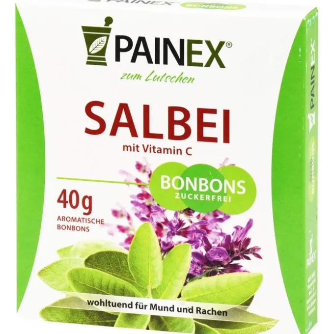 SALBEI BONBONS mit Vitamin C Painex 40 g