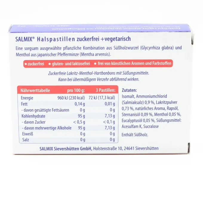 SALMIX Halspastillen zuckerfrei 24 Stück