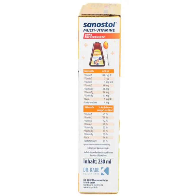 SANOSTOL ohne Zuckerzusatz Saft 230 ml