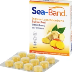 SEA-BAND Ingwer-Lutschbonbons zuckerfrei 24 Stück