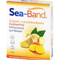 SEA-BAND Ingwer-Lutschbonbons zuckerfrei 24 Stück