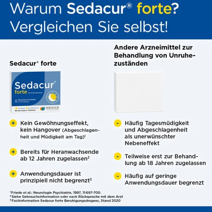 SEDACUR forte Beruhigungsdragees 60 St