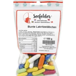 SEEFELDER bunte Lakritzstäbchen KDA 100 g
