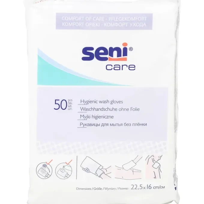 SENI Waschhandschuhe unfoliert 50 St