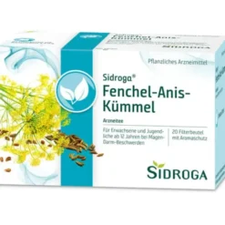 SIDROGA Fenchel Anis Kümmel Tee Filterbeutel 40 g
