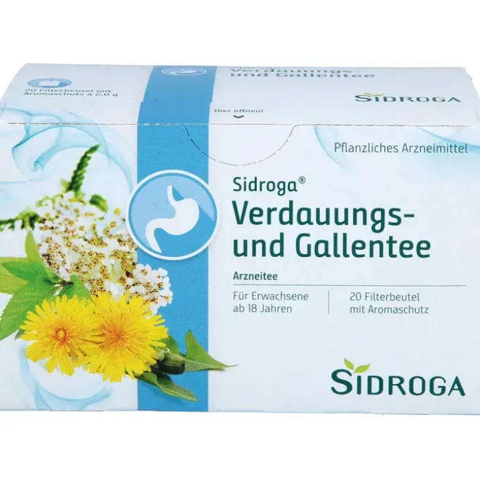 SIDROGA Verdauungs- und Gallentee Filterbeutel 20X2,0 g