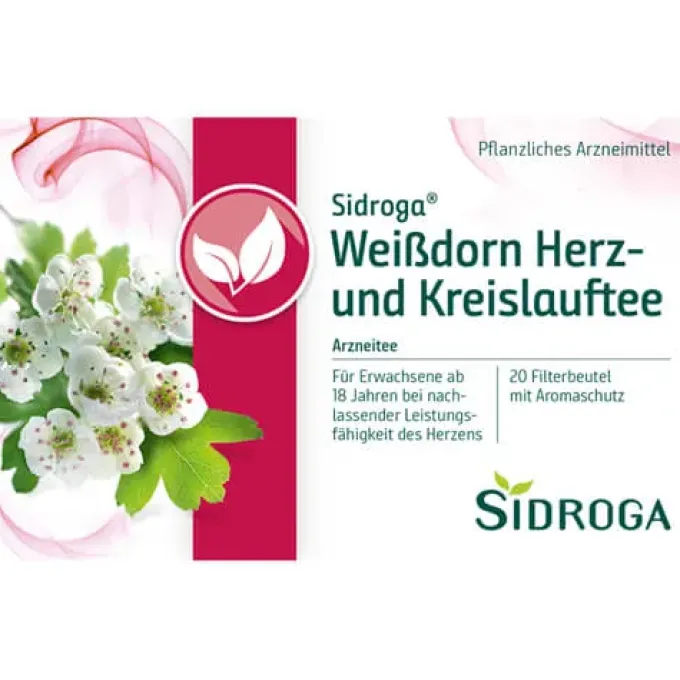 SIDROGA Weißdorn Herz- und Kreislauftee Filterb. 20X1,5 g