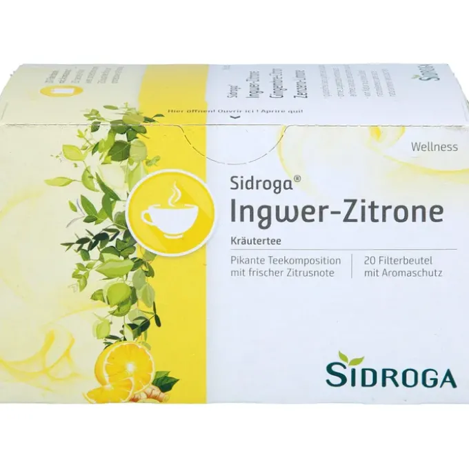 SIDROGA Wellness Ingwer-Zitrone Tee Filterbeutel 20 Stück