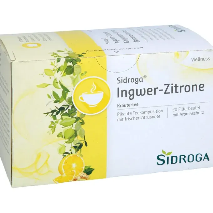 SIDROGA Wellness Ingwer-Zitrone Tee Filterbeutel 20 Stück