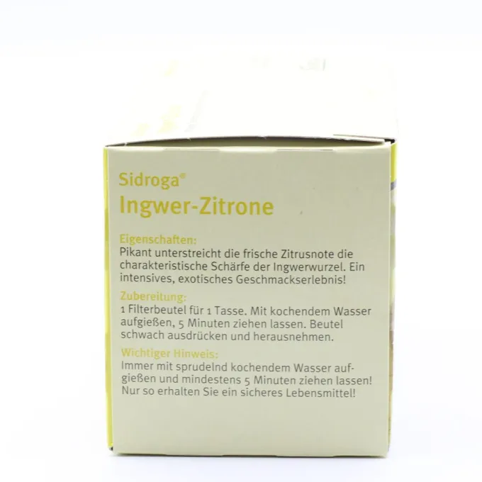 SIDROGA Wellness Ingwer-Zitrone Tee Filterbeutel 20 Stück