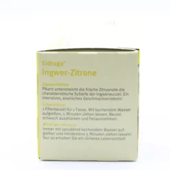 SIDROGA Wellness Ingwer-Zitrone Tee Filterbeutel 20 Stück