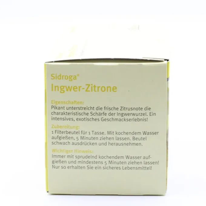SIDROGA Wellness Ingwer-Zitrone Tee Filterbeutel 20 Stück