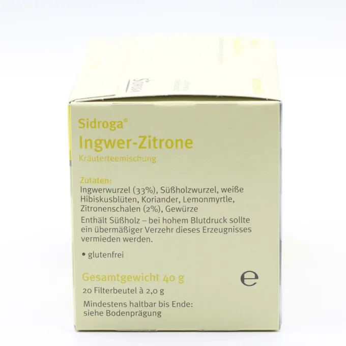 SIDROGA Wellness Ingwer-Zitrone Tee Filterbeutel 20 Stück