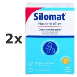 SILOMAT Hustenstiller DMP m.Honig-Geschm.7,7mg LUP Set 2x40St