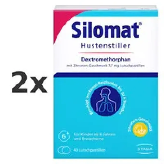 SILOMAT Hustenstiller DMP Zitron.-Geschm.7,7mg LUP Set 2x40St