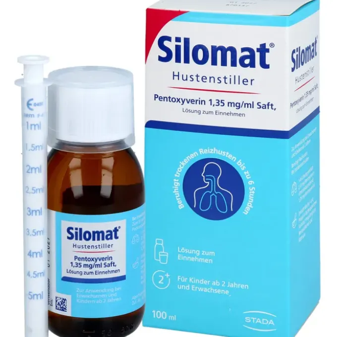SILOMAT Hustenstiller Pentoxyverin 1,35 mg/ml Saft 100 ml
