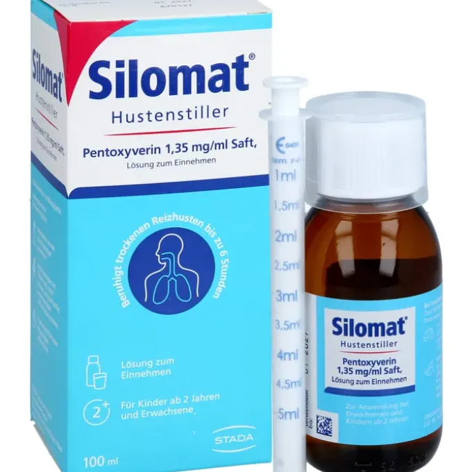 SILOMAT Hustenstiller Pentoxyverin 1,35 mg/ml Saft 100 ml