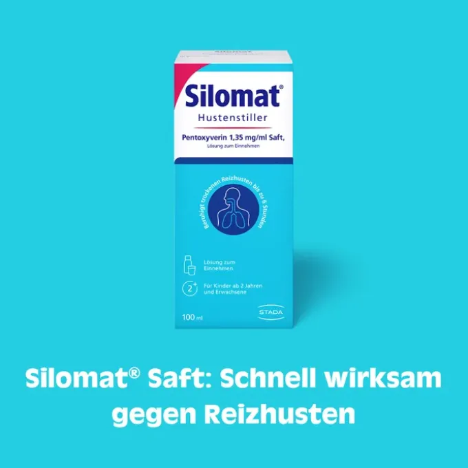 SILOMAT Hustenstiller Pentoxyverin 1,35 mg/ml Saft 100 ml