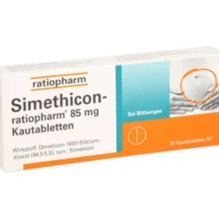 SIMETHICON-ratiopharm 85 mg Kautabletten 20 St