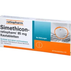 SIMETHICON-ratiopharm 85 mg Kautabletten 20 St