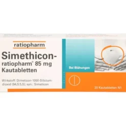 SIMETHICON-ratiopharm 85 mg Kautabletten 20 St