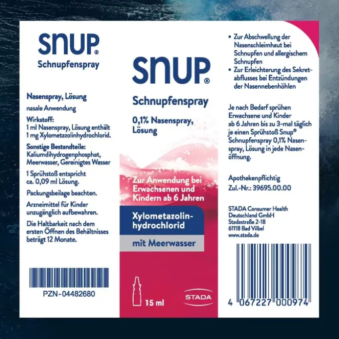 SNUP Schnupfenspray 0,1% Nasenspray 15 ml