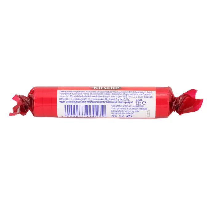SOLDAN Tex Schmelz Traubenzucker Kirsche Rolle 33 g