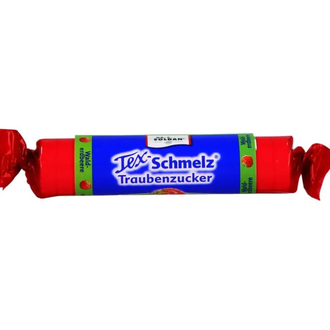 SOLDAN Tex Schmelz Traubenzucker Walderdbeere Rol. 33 g