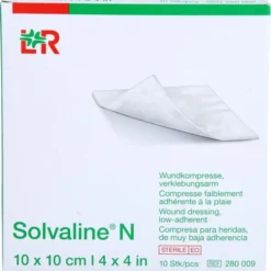 SOLVALINE N Kompressen 10x10 cm steril 10 St
