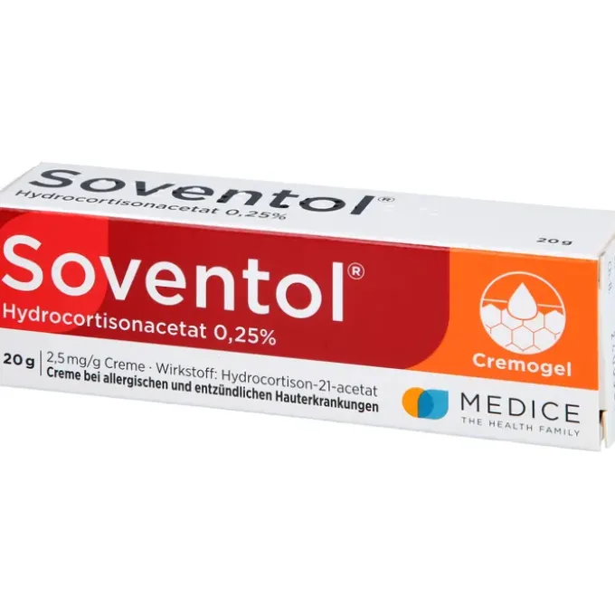 SOVENTOL Hydrocortisonacetat 0,25% Creme 20 g