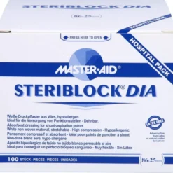 STERIBLOCK DIA 25x86 mm Kompressionspfl.ster.weiß 100 St
