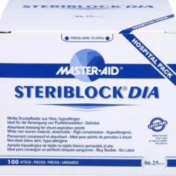 STERIBLOCK DIA 25x86 mm Kompressionspfl.ster.weiß 100 St