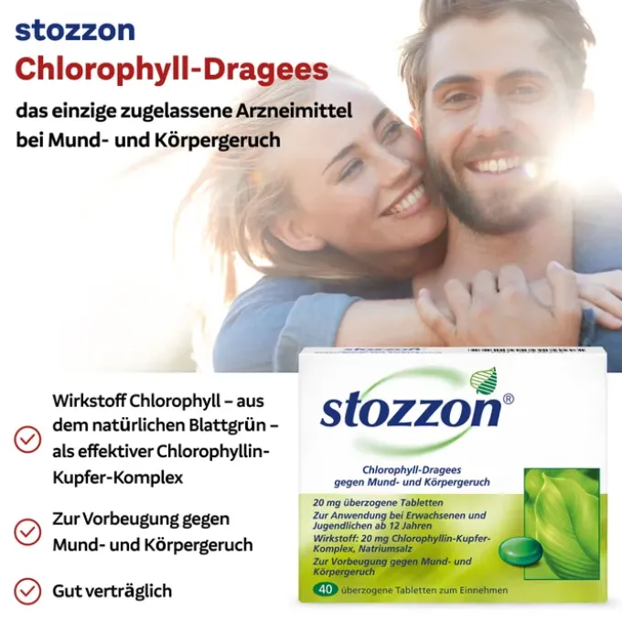 STOZZON Chlorophyll überzogene Tabletten 100 St