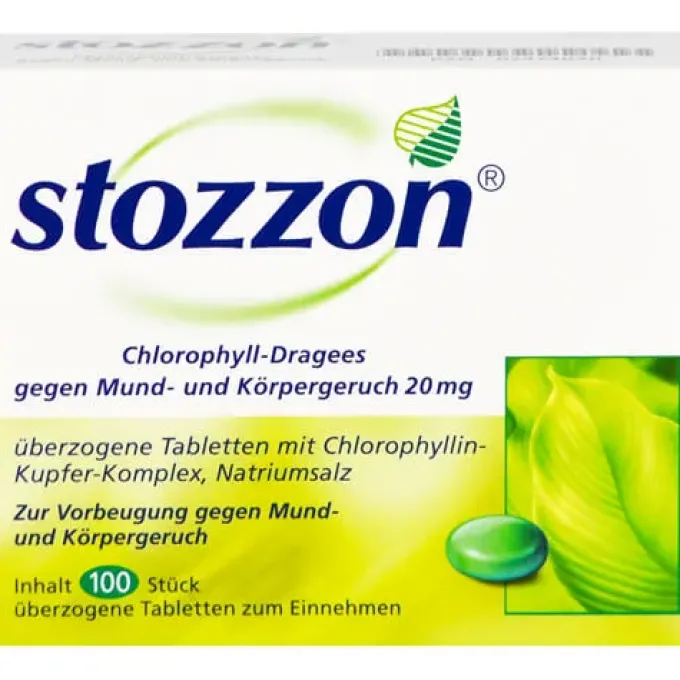 STOZZON Chlorophyll überzogene Tabletten 100 St