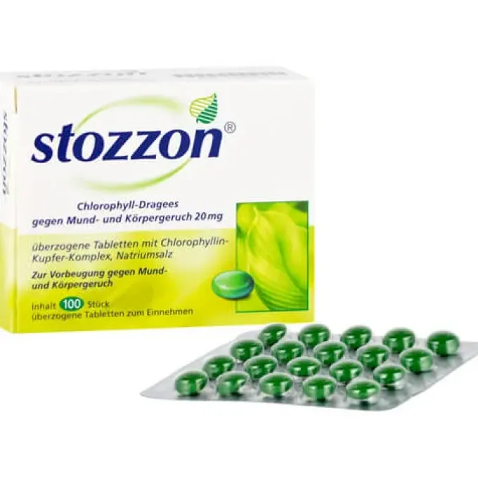 STOZZON Chlorophyll überzogene Tabletten 100 St