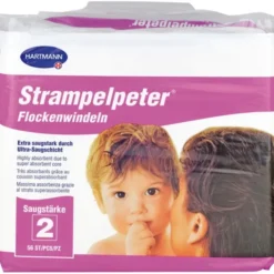 STRAMPELPETER Flockenwindeln Saugstärke 2 56 St