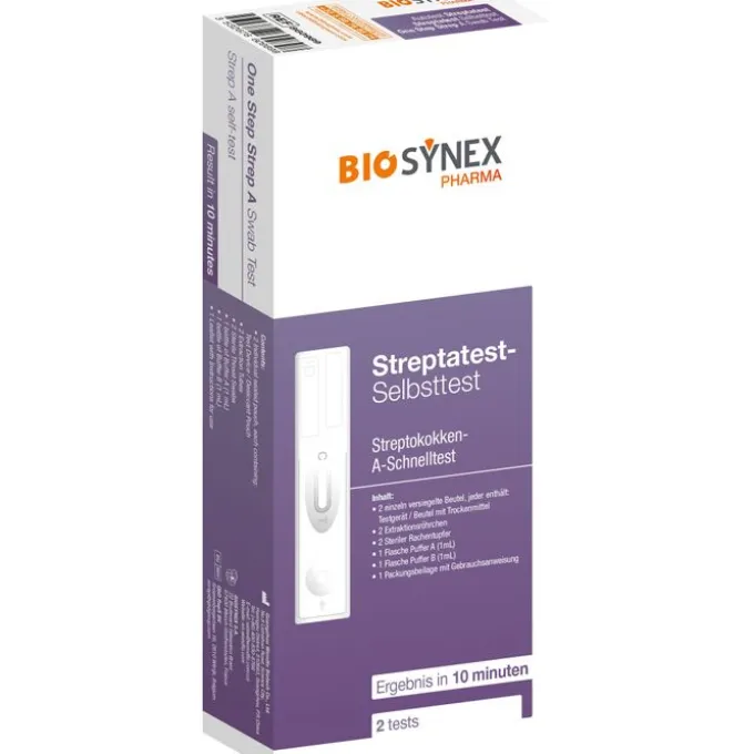 STREPTATEST Streptokokken A Schnelltest Rachen 2 St
