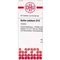 SULFUR JODATUM D 12 Tabletten 80 St