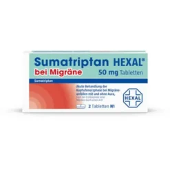 SUMATRIPTAN HEXAL bei Migräne 50 mg Tabletten 2 St