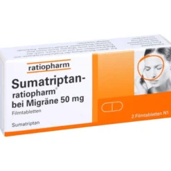 SUMATRIPTAN-ratiopharm bei Migräne 50 mg Filmtabl. 2 St
