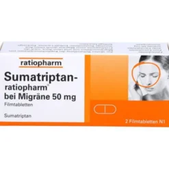 SUMATRIPTAN-ratiopharm bei Migräne 50 mg Filmtabl. 2 St