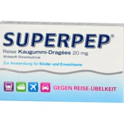 SUPERPEP Reise Kaugummi Dragees 20 mg 10 St